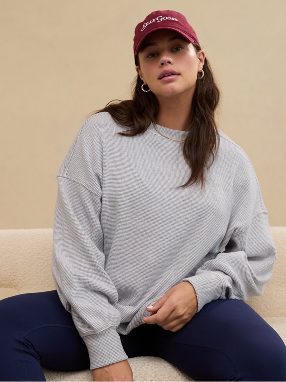 aerie NWT Getaway Waffle Sweatshirt